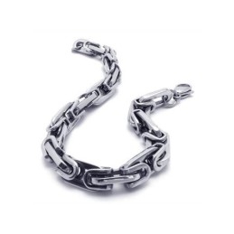 Bracelet À Breloques En Argent Et Titane Pur Pour Homme Et Garçon