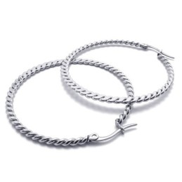 Boucles D'Oreilles En Titane Tressées