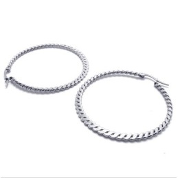 Boucles D'Oreilles En Titane Tressées