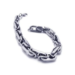 Bracelet À Breloques En Argent Et Titane Pur Pour Homme Et Garçon