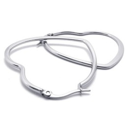 Boucles D'Oreilles En Titane En Forme De Cœur