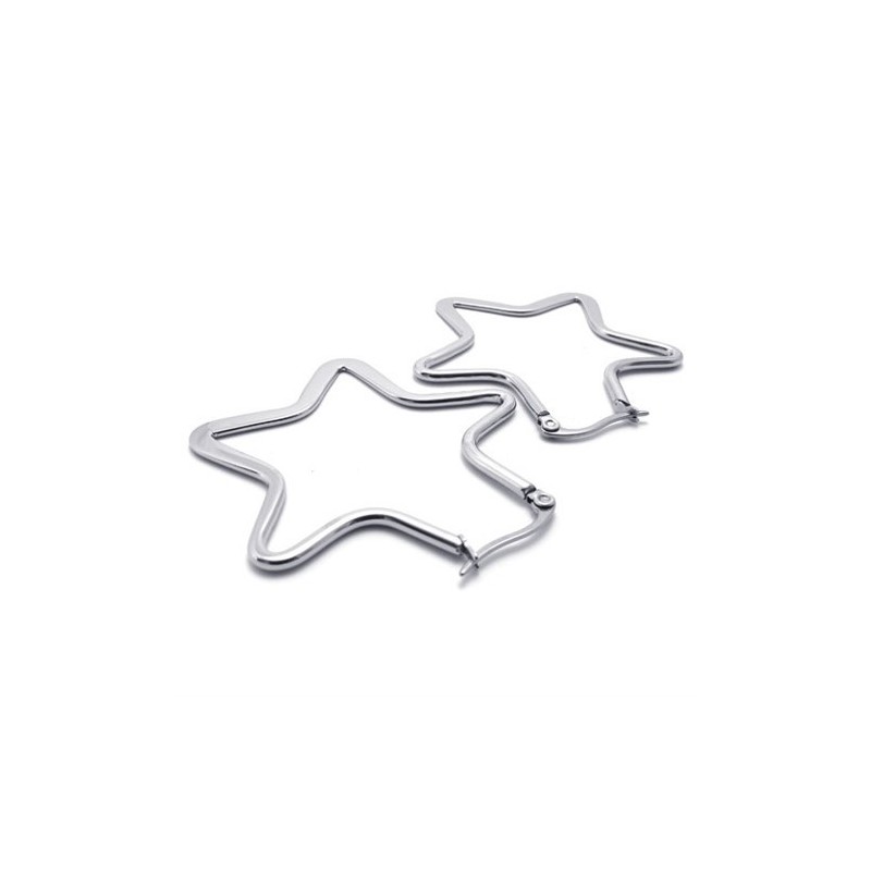 Boucles D'Oreilles En Titane Étoile
