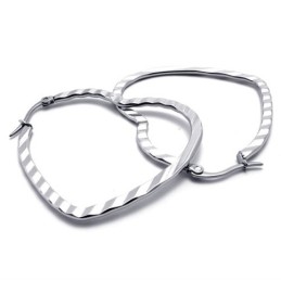 Boucles D'Oreilles En Titane En Forme De Cœur