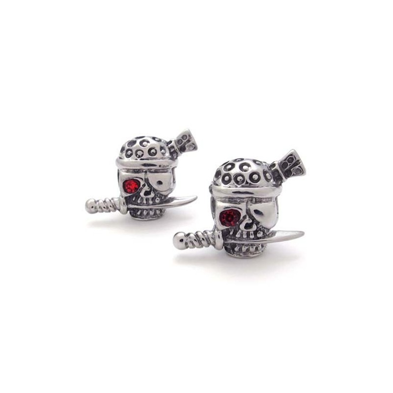 Boucles D'Oreilles En Titane Tête De Mort Boucles D'Oreilles En Titane Tête De Mort