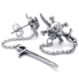 Boucles D'Oreilles En Titane Épée