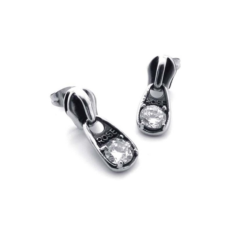 Boucles D'Oreilles En Titane Et Diamant Boucles D'Oreilles En Titane Et Diamant