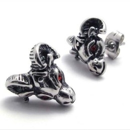 Boucles D'Oreilles En Titane Red Diamond Sheep