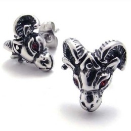 Boucles D'Oreilles En Titane Red Diamond Sheep