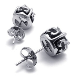 Boucles D'Oreilles En Titane Et Diamant