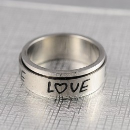 Bague En Titane Love Rotation