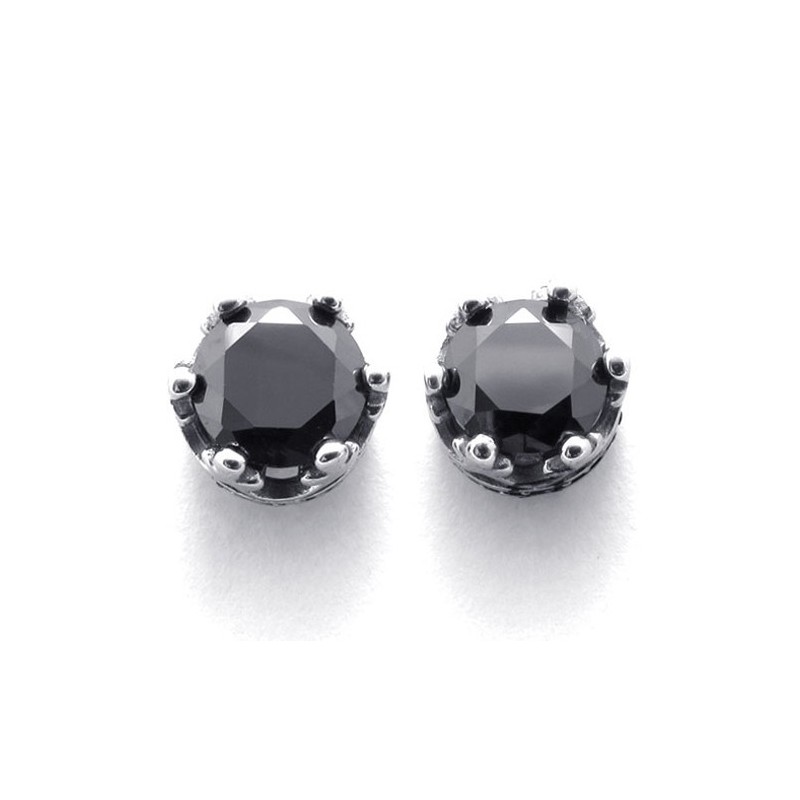 Boucles D'Oreilles En Titane Et Diamant