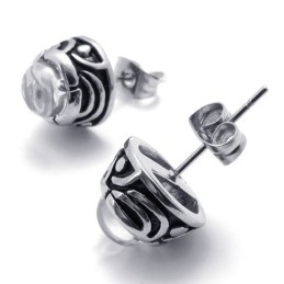 Boucles D'Oreilles En Titane Et Diamant