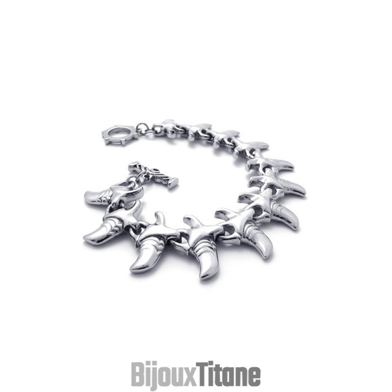 Bracelet En Titane Avec Corne De 8,7 Pouces Bracelet En Titane Avec Corne De 8,7 Pouces