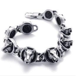 Bracelet En Titane Avec Chats De 8,3 Pouces
