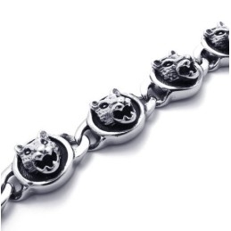 Bracelet En Titane Avec Chats De 8,3 Pouces