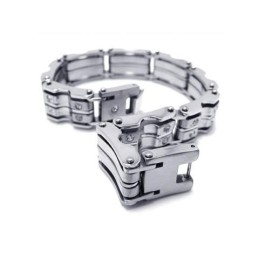 Bracelet Jonc En Titane Pur Avec Breloque En Argent Pour Homme Et Garçon