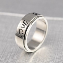 Bague En Titane Love Rotation