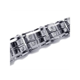 Bracelet Jonc En Titane Pur Avec Breloque En Argent Pour Homme Et Garçon