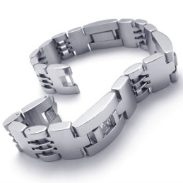 Bracelet En Titane Et Diamant De 8,5 Pouces