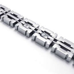 Bracelet En Titane Et Diamant De 8,1 Pouces