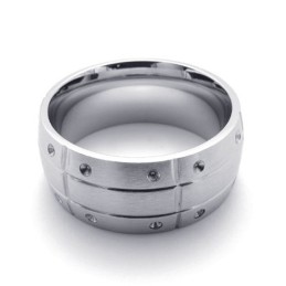 Bague En Titane Poli