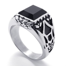 Bague En Titane Avec Pierres Précieuses