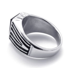 Bague En Titane Avec Pierres Précieuses