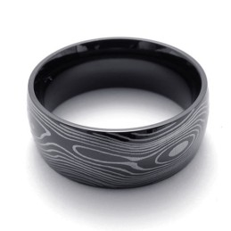 Bague En Titane Noir