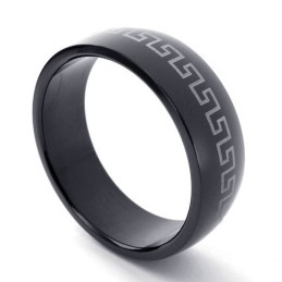 Bague En Titane Noir