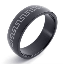 Bague En Titane Noir