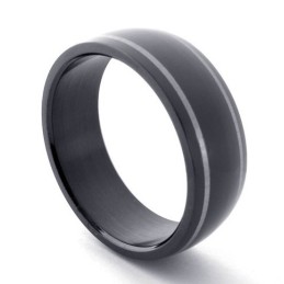 Bague En Titane Noir