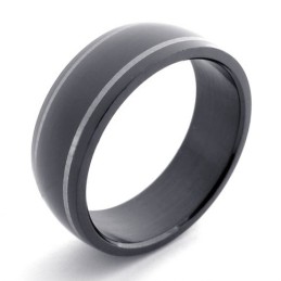 Bague En Titane Noir