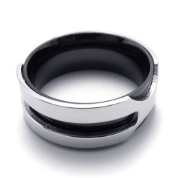Bague En Titane Noir