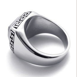 Bague En Titane Avec Pierres Précieuses