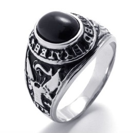 Bague En Titane Avec Pierres Précieuses