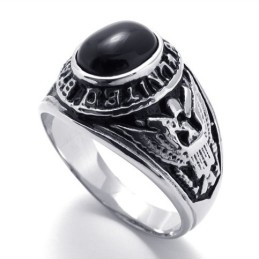 Bague En Titane Avec Pierres Précieuses
