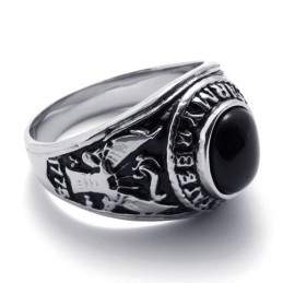 Bague En Titane Avec Pierres Précieuses