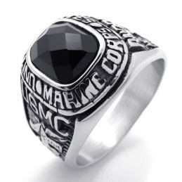 Bague En Titane Avec Pierres Précieuses