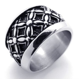 Bague En Titane Vintage Noire