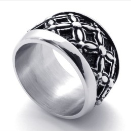 Bague En Titane Vintage Noire