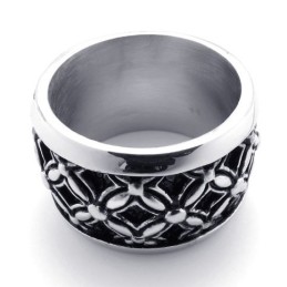 Bague En Titane Vintage Noire