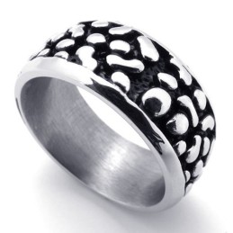 Bague En Titane Vintage Noire
