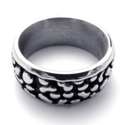 Bague En Titane Vintage Noire