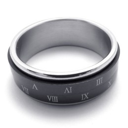 Bague En Titane Noir