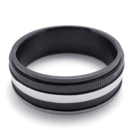 Bague En Titane Noir