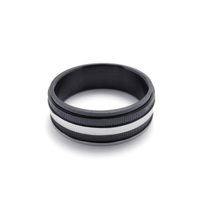 Bague En Titane Noir Bague En Titane Noir