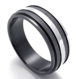 Bague En Titane Noir