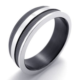 Bague En Titane Noir
