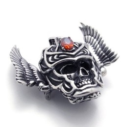 Pendentif En Titane Avec Zircon Rouge