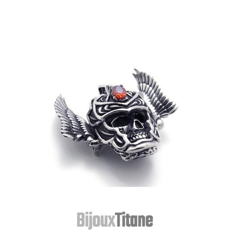 Pendentif En Titane Avec Zircon Rouge